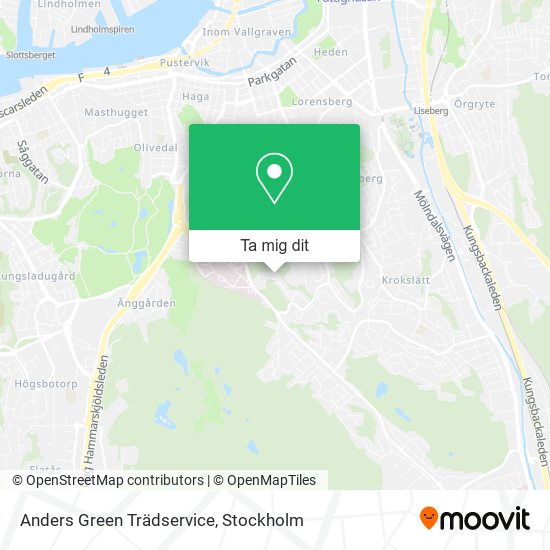 Anders Green Trädservice karta