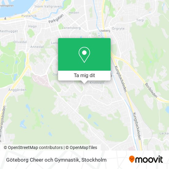 Göteborg Cheer och Gymnastik karta