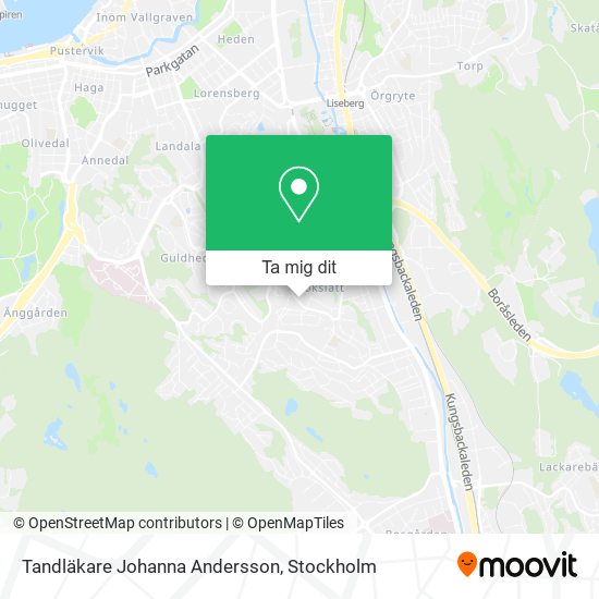 Tandläkare Johanna Andersson karta