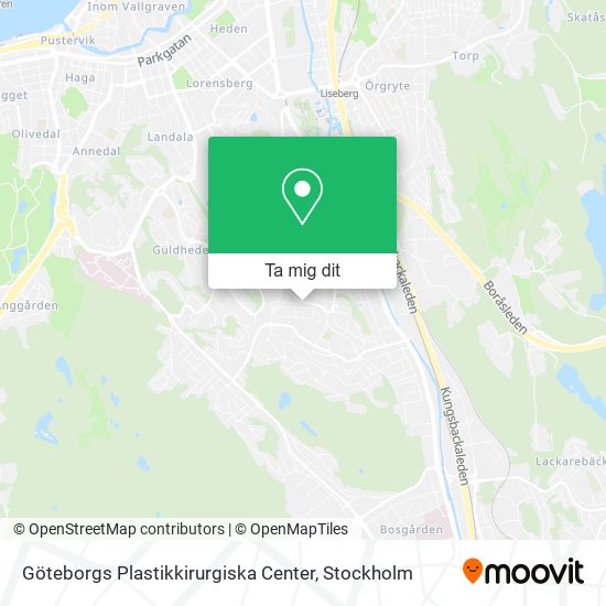 Göteborgs Plastikkirurgiska Center karta