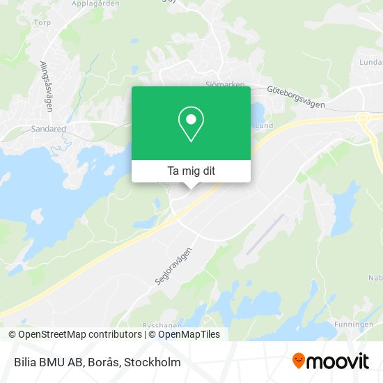 Bilia BMU AB, Borås karta
