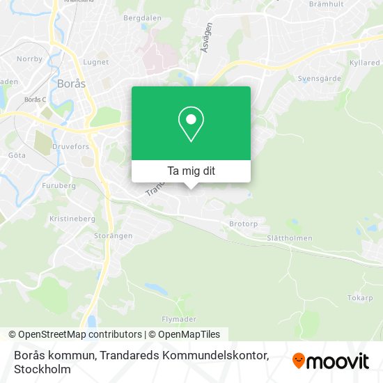 Borås kommun, Trandareds Kommundelskontor karta