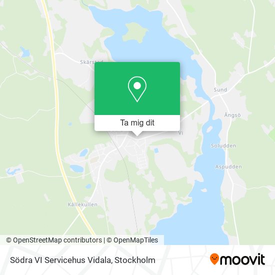 Södra VI Servicehus Vidala karta