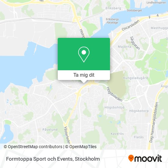 Formtoppa Sport och Events karta