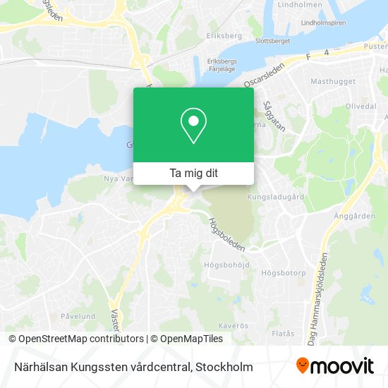 Närhälsan Kungssten vårdcentral karta