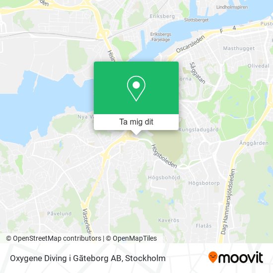 Oxygene Diving i Gãteborg AB karta