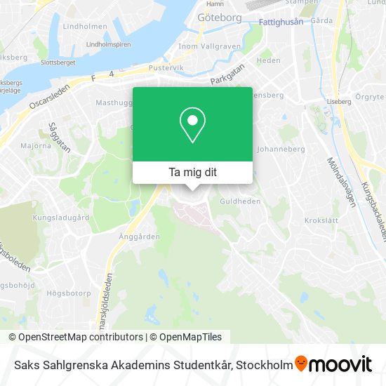 Saks Sahlgrenska Akademins Studentkår karta