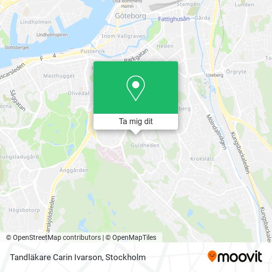 Tandläkare Carin Ivarson karta