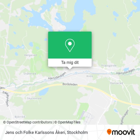 Jens och Folke Karlssons Åkeri karta