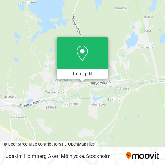 Joakim Holmberg Åkeri Mölnlycke karta