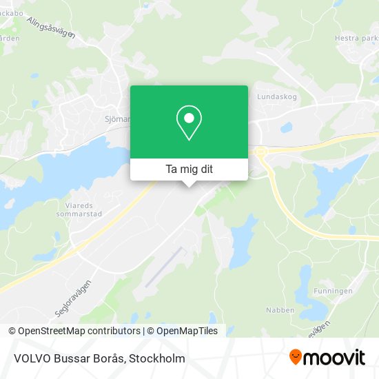VOLVO Bussar Borås karta