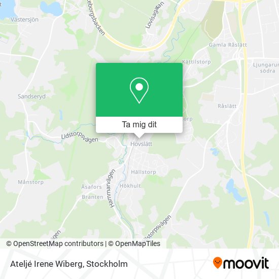 Ateljé Irene Wiberg karta