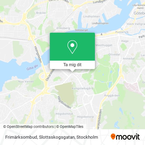 Frimärksombud, Slottsskogsgatan karta