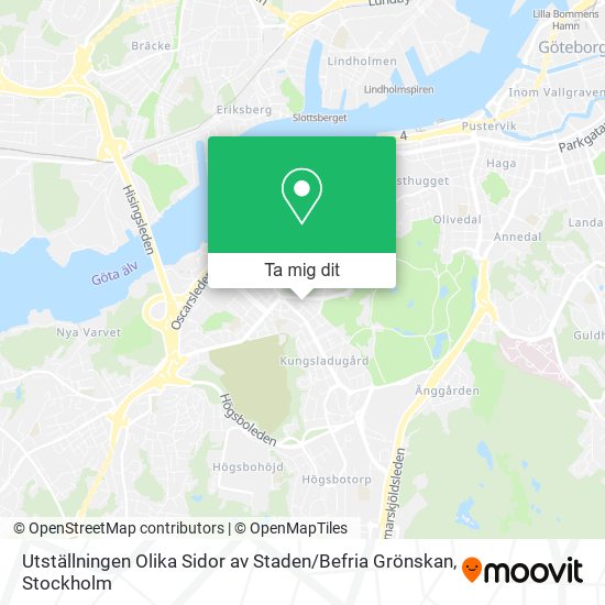 Utställningen Olika Sidor av Staden / Befria Grönskan karta