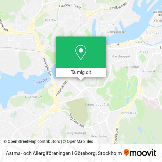 Astma- och Allergiföreningen i Göteborg karta