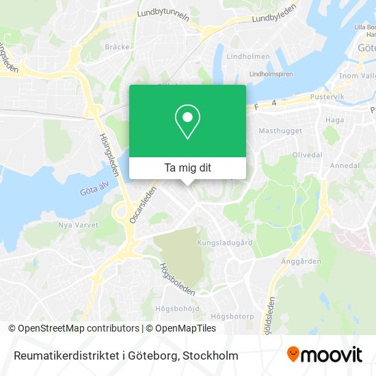 Reumatikerdistriktet i Göteborg karta