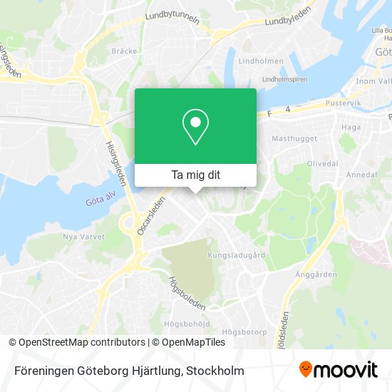 Föreningen Göteborg Hjärtlung karta