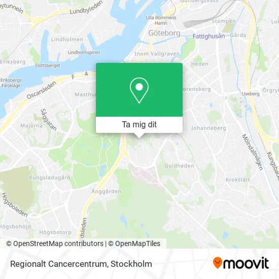 Regionalt Cancercentrum karta