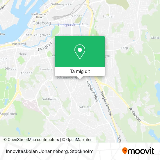 Innovitaskolan Johanneberg karta