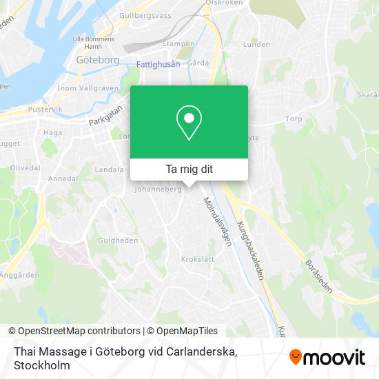 Thai Massage i Göteborg vid Carlanderska karta