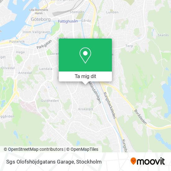 Sgs Olofshöjdgatans Garage karta