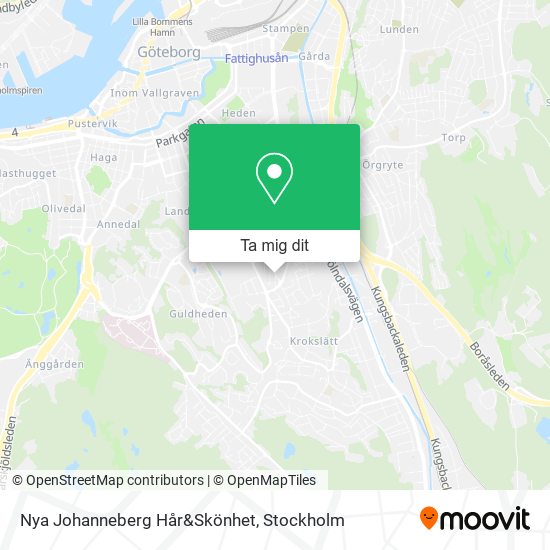 Nya Johanneberg Hår&Skönhet karta