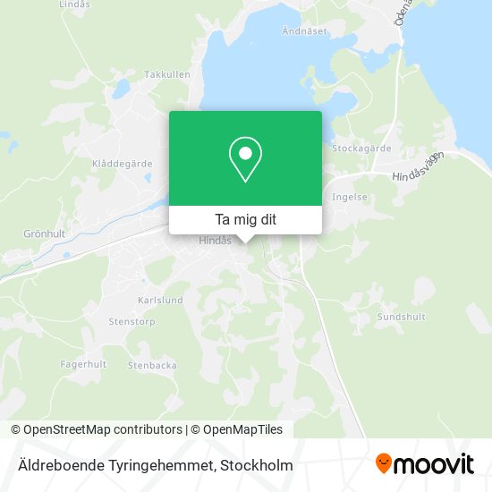 Äldreboende Tyringehemmet karta