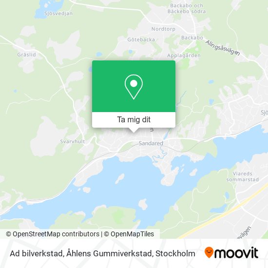 Ad bilverkstad, Åhlens Gummiverkstad karta