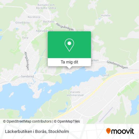 Läckerbutiken i Borås karta