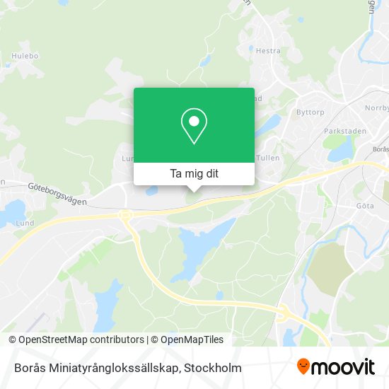 Borås Miniatyrånglokssällskap karta