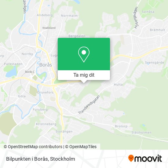 Bilpunkten i Borås karta