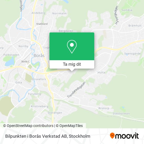 Bilpunkten i Borås Verkstad AB karta