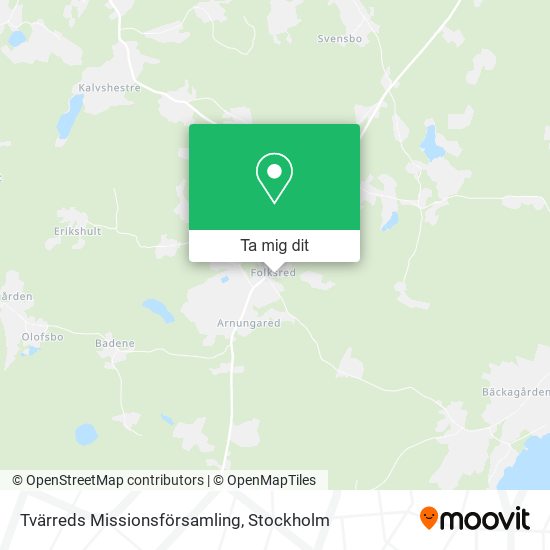 Tvärreds Missionsförsamling karta
