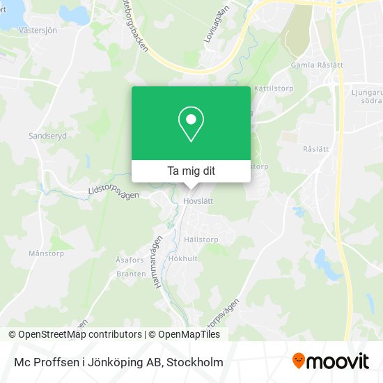 Mc Proffsen i Jönköping AB karta