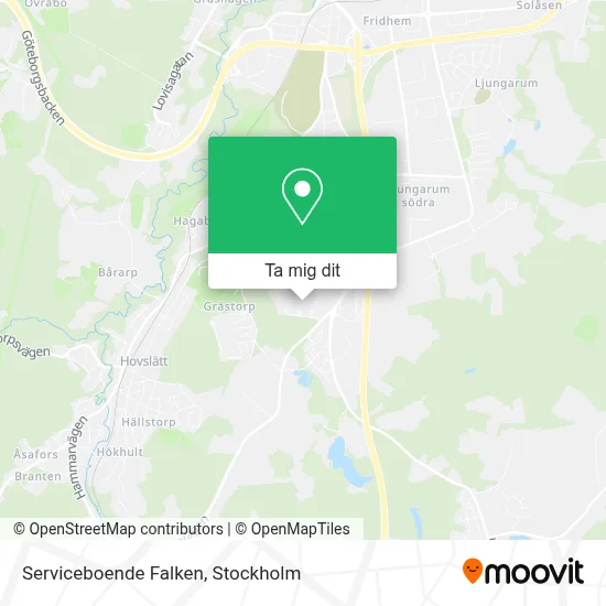 Serviceboende Falken karta