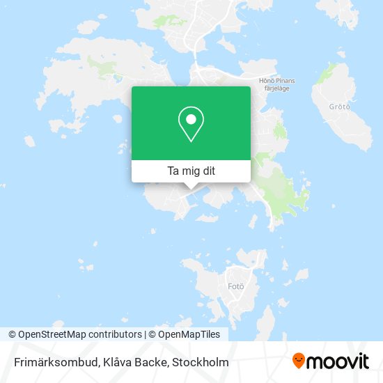 Frimärksombud, Klåva Backe karta
