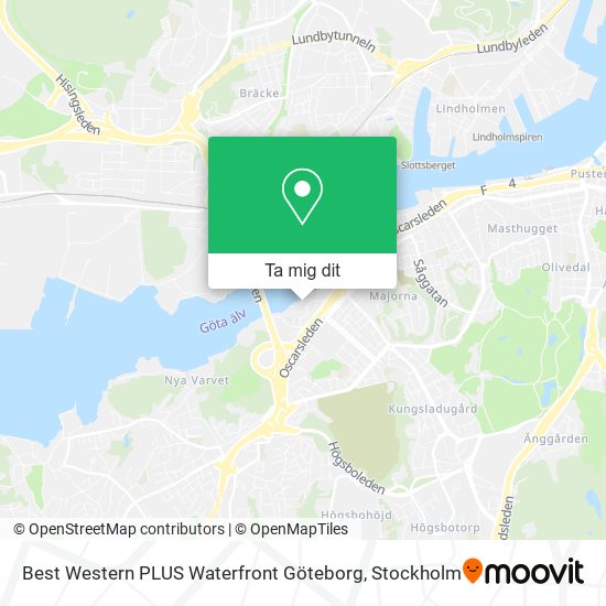 Best Western PLUS Waterfront Göteborg karta