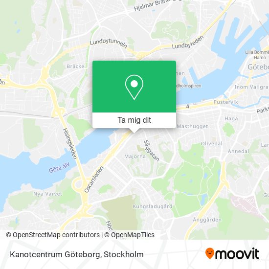 Kanotcentrum Göteborg karta