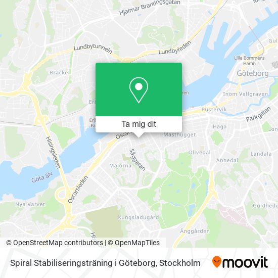 Spiral Stabiliseringsträning i Göteborg karta