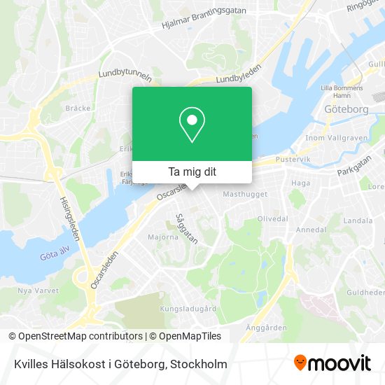 Kvilles Hälsokost i Göteborg karta