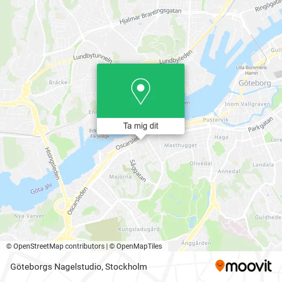 Göteborgs Nagelstudio karta