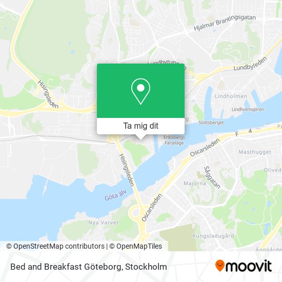 Bed and Breakfast Göteborg karta
