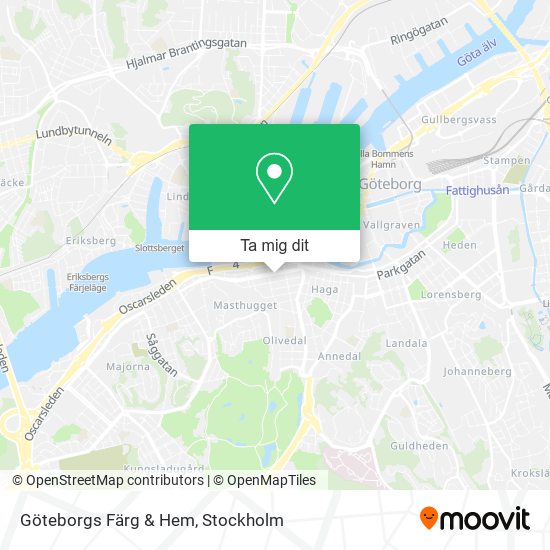 Göteborgs Färg & Hem karta