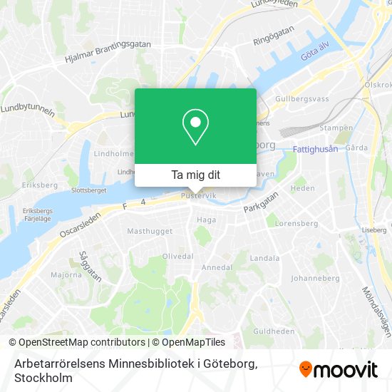 Arbetarrörelsens Minnesbibliotek i Göteborg karta