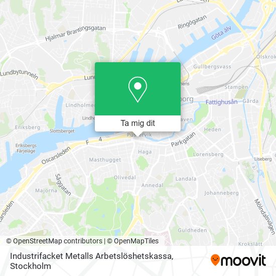 Industrifacket Metalls Arbetslöshetskassa karta