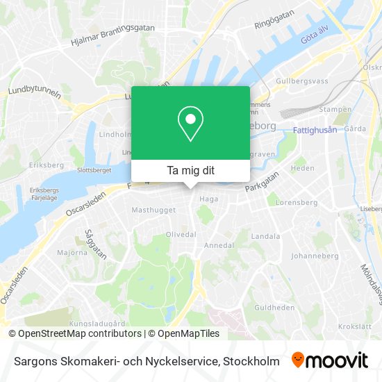 Sargons Skomakeri- och Nyckelservice karta