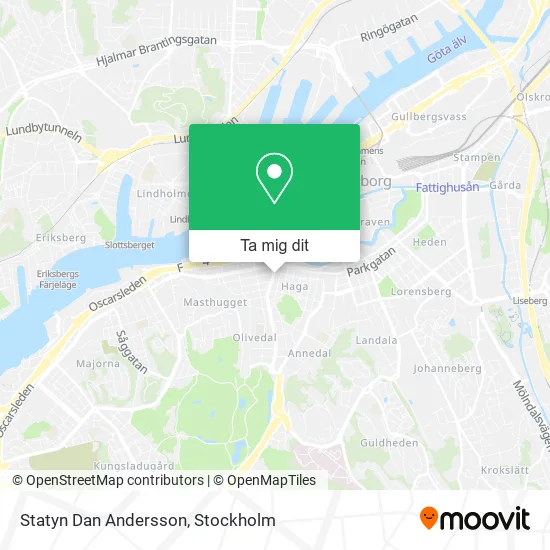 Statyn Dan Andersson karta