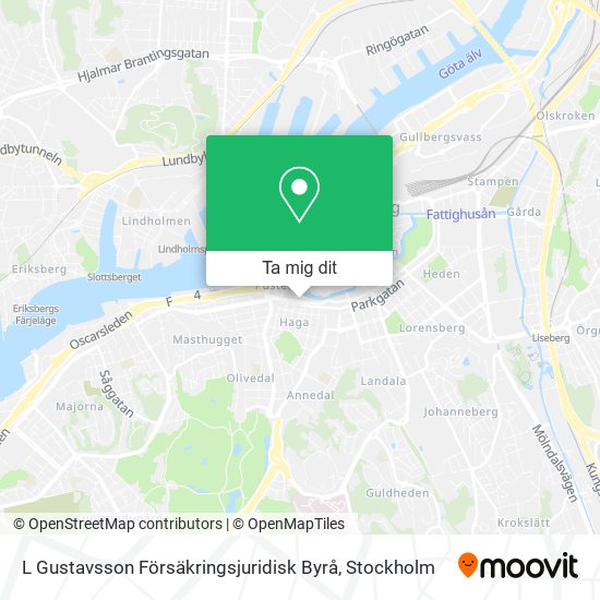 L Gustavsson Försäkringsjuridisk Byrå karta