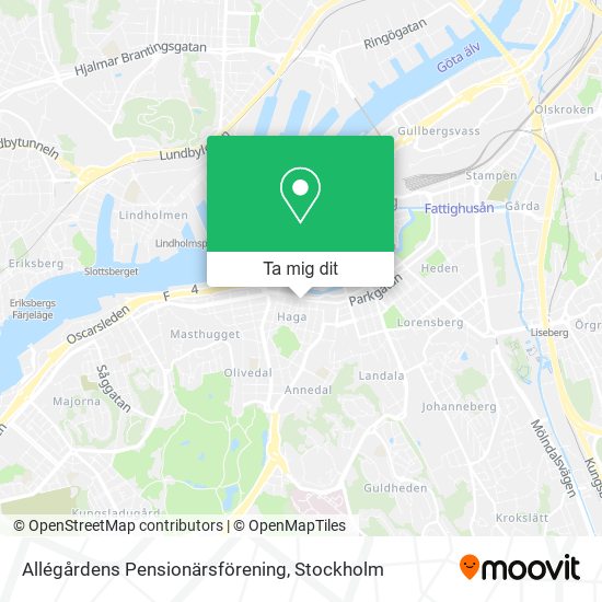 Allégårdens Pensionärsförening karta