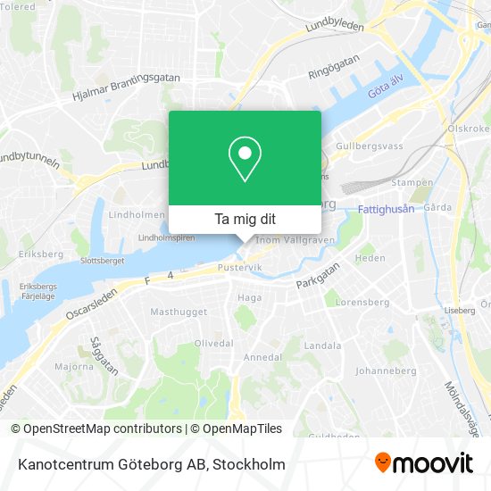 Kanotcentrum Göteborg AB karta